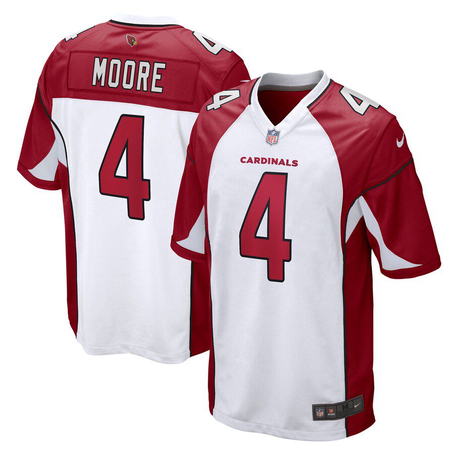 Men Arizona Cardinals 4 Rondale Moore Nike White Game NFL Jersey